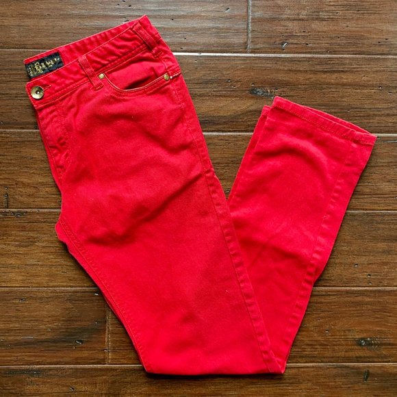 RARE SOHO BABE || RED HEART POCKET SLIM JEANS - Picture 3 of 9